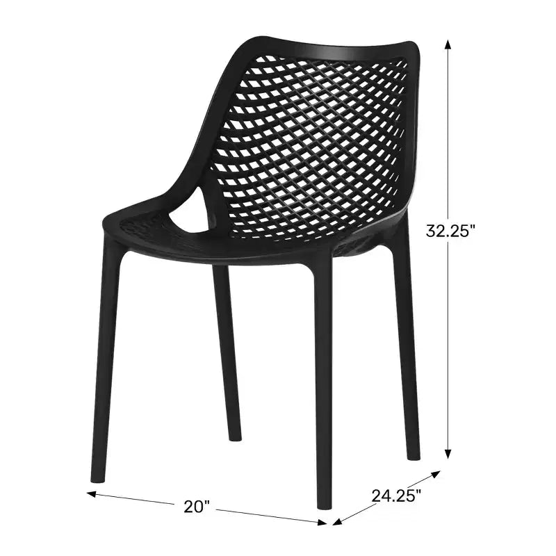 WestinTrends Chaises de salle à manger modernes empilables en plastique Playa (Lot de 2)