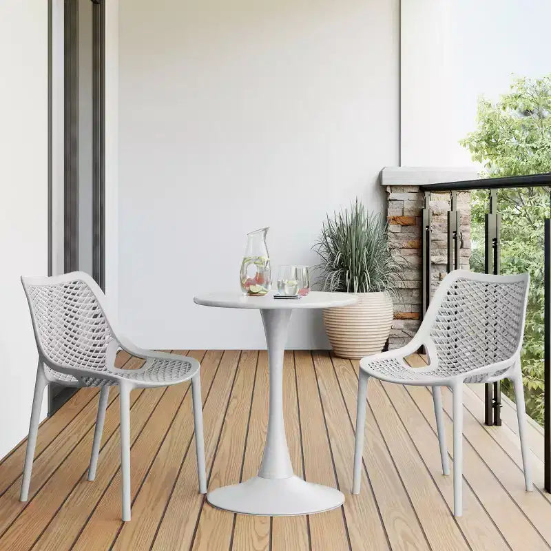 WestinTrends Chaises de salle à manger modernes empilables en plastique Playa (Lot de 2)