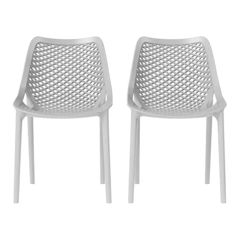 WestinTrends Chaises de salle à manger modernes empilables en plastique Playa (Lot de 2)