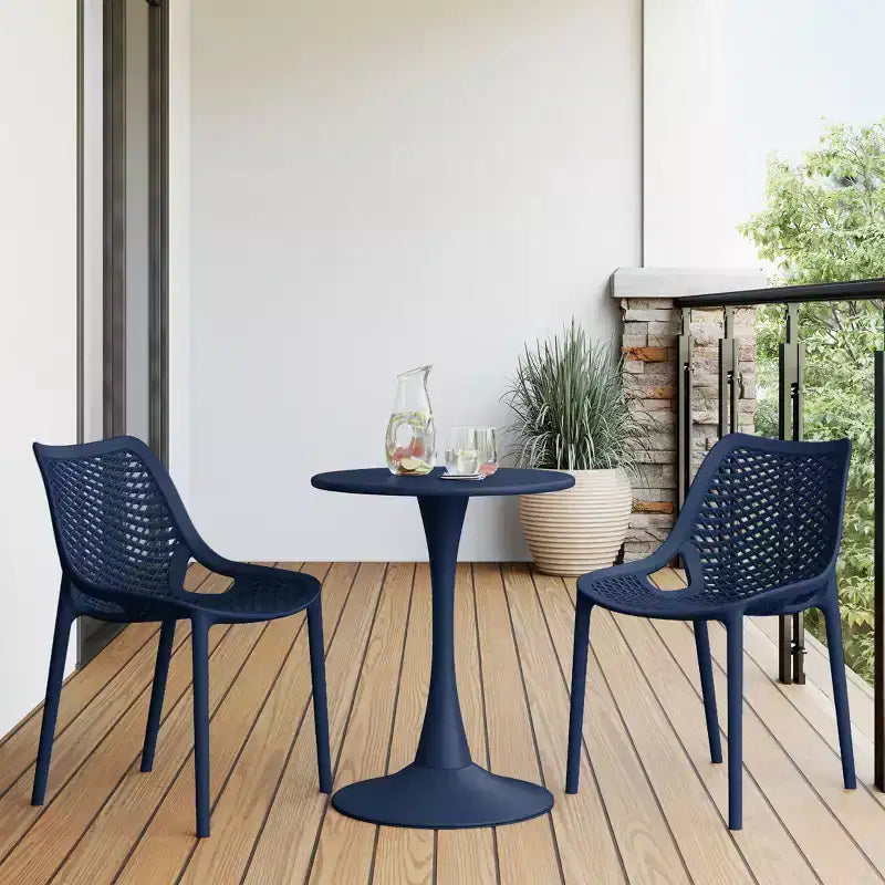 WestinTrends Chaises de salle à manger modernes empilables en plastique Playa (Lot de 2)