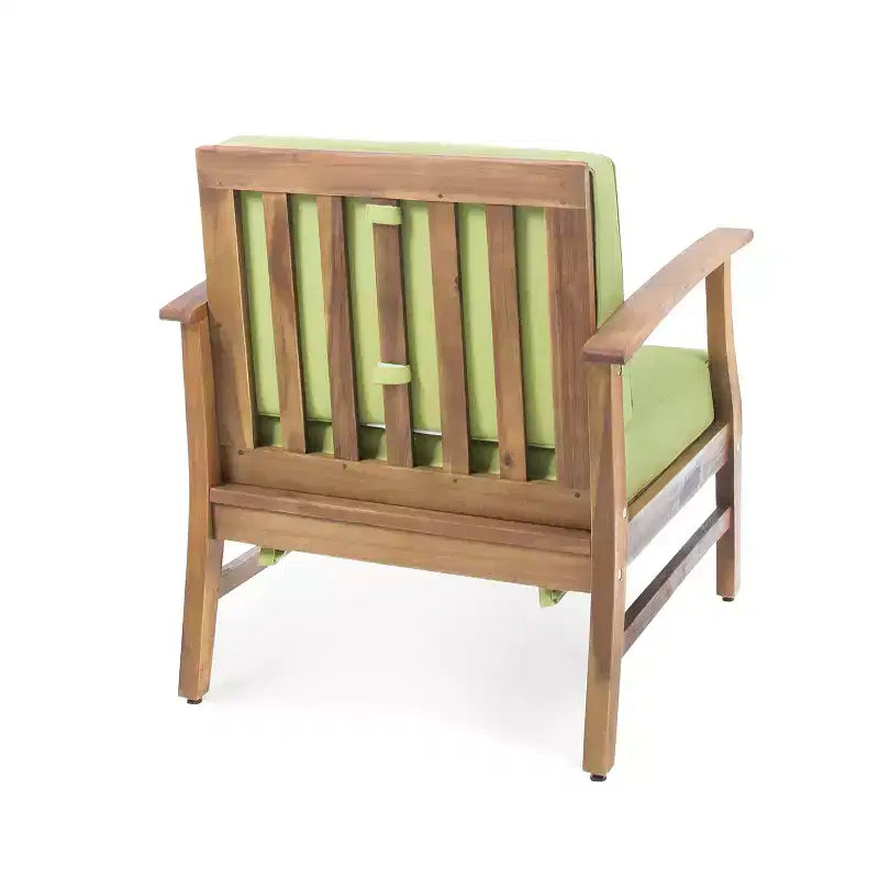 Fauteuil de jardin GDFStudio Abena en bois d'acacia avec coussins