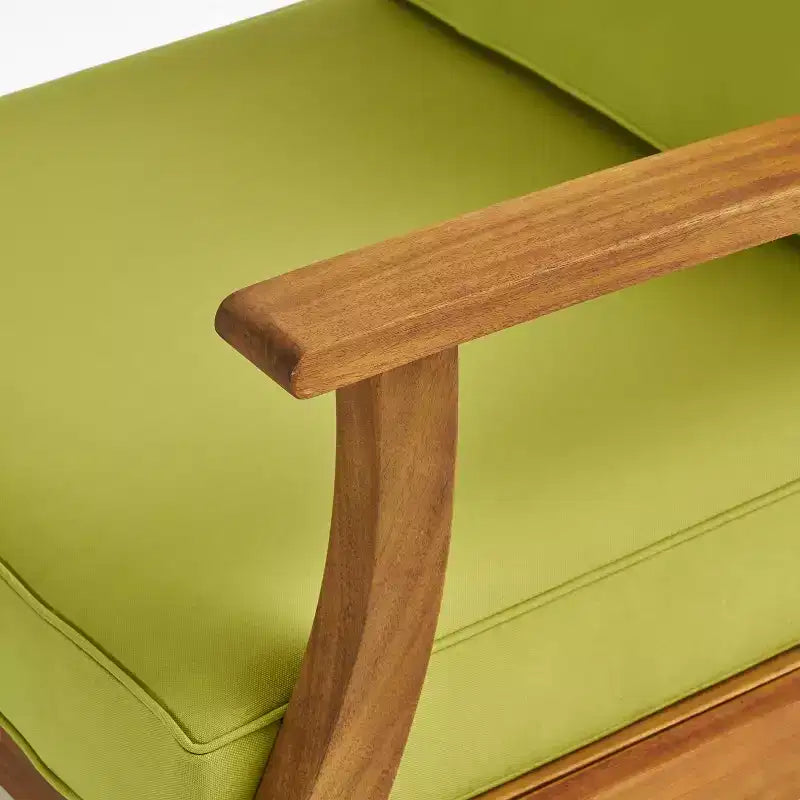 Fauteuil de jardin GDFStudio Abena en bois d'acacia avec coussins
