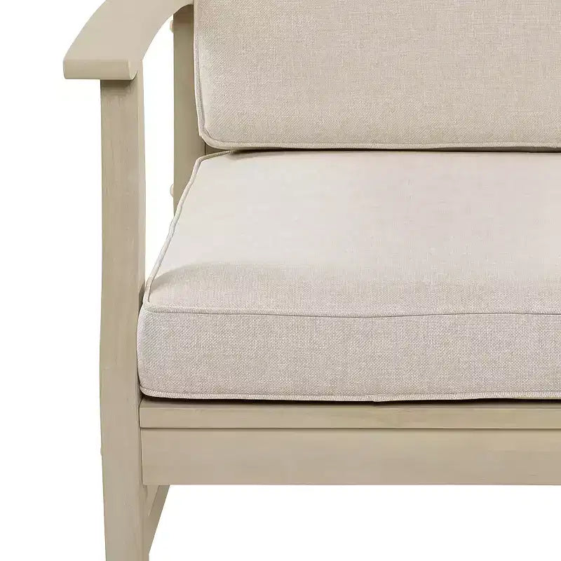 Fauteuil de jardin GDFStudio Abena en bois d'acacia avec coussins