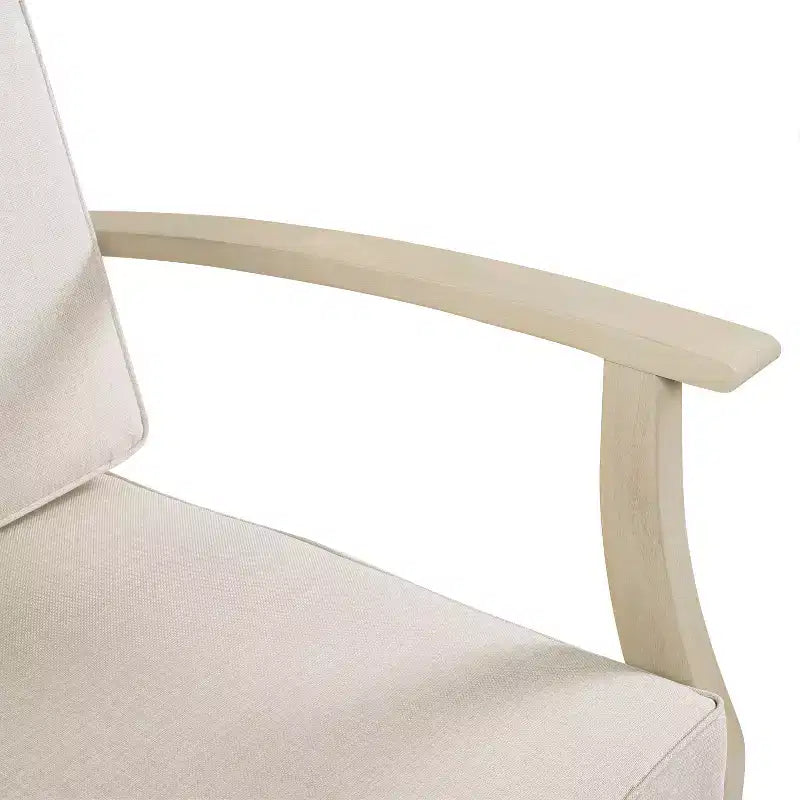 Fauteuil de jardin GDFStudio Abena en bois d'acacia avec coussins