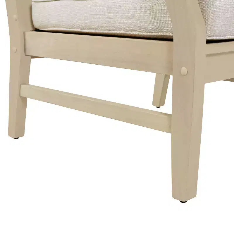Fauteuil de jardin GDFStudio Abena en bois d'acacia avec coussins
