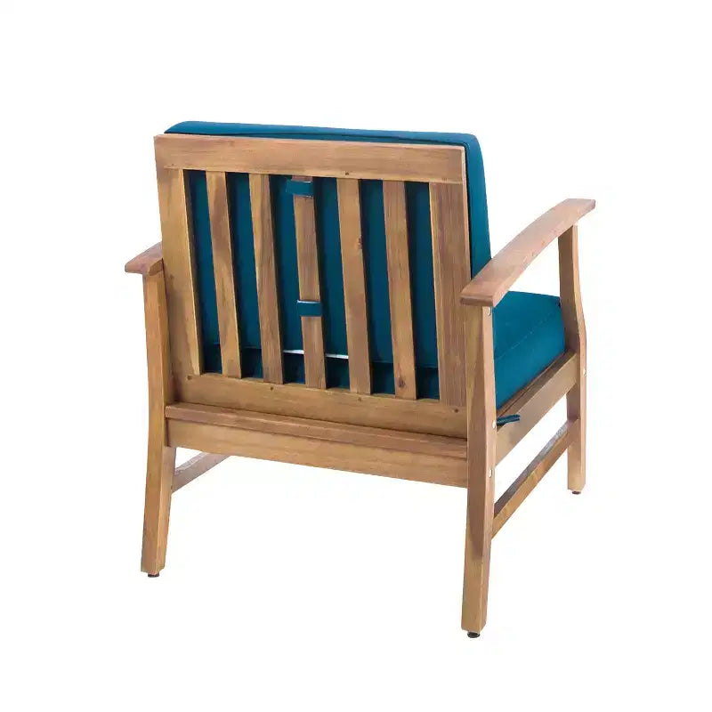 Fauteuil de jardin GDFStudio Abena en bois d'acacia avec coussins