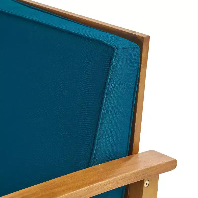 Fauteuil de jardin GDFStudio Abena en bois d'acacia avec coussins