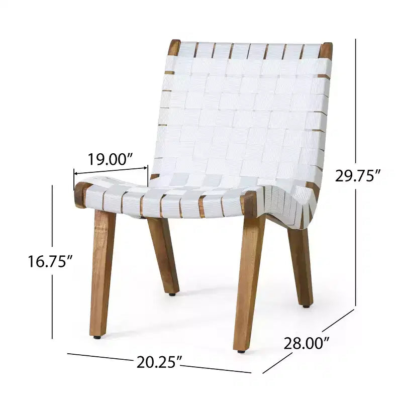 GDFStudio Ocilla Chaises longues d'extérieur en bois d'acacia et corde tressée (lot de 2)