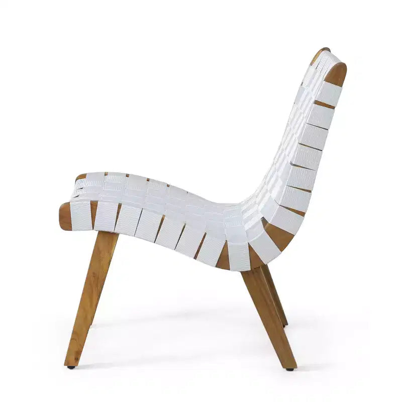 GDFStudio Ocilla Chaises longues d'extérieur en bois d'acacia et corde tressée (lot de 2)