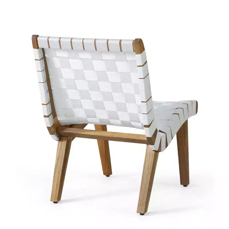 GDFStudio Ocilla Chaises longues d'extérieur en bois d'acacia et corde tressée (lot de 2)
