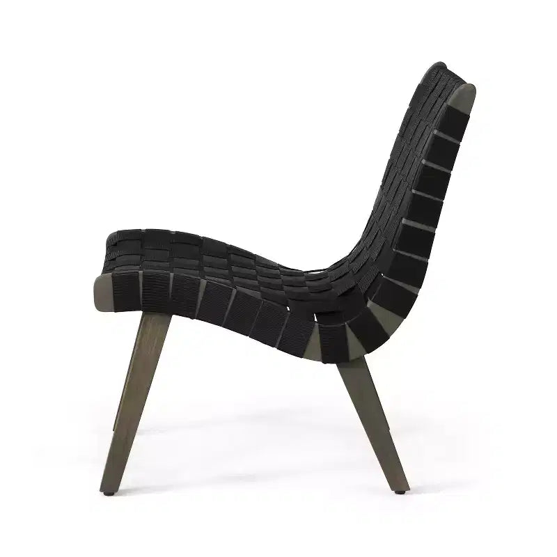 GDFStudio Ocilla Chaises longues d'extérieur en bois d'acacia et corde tressée (lot de 2)