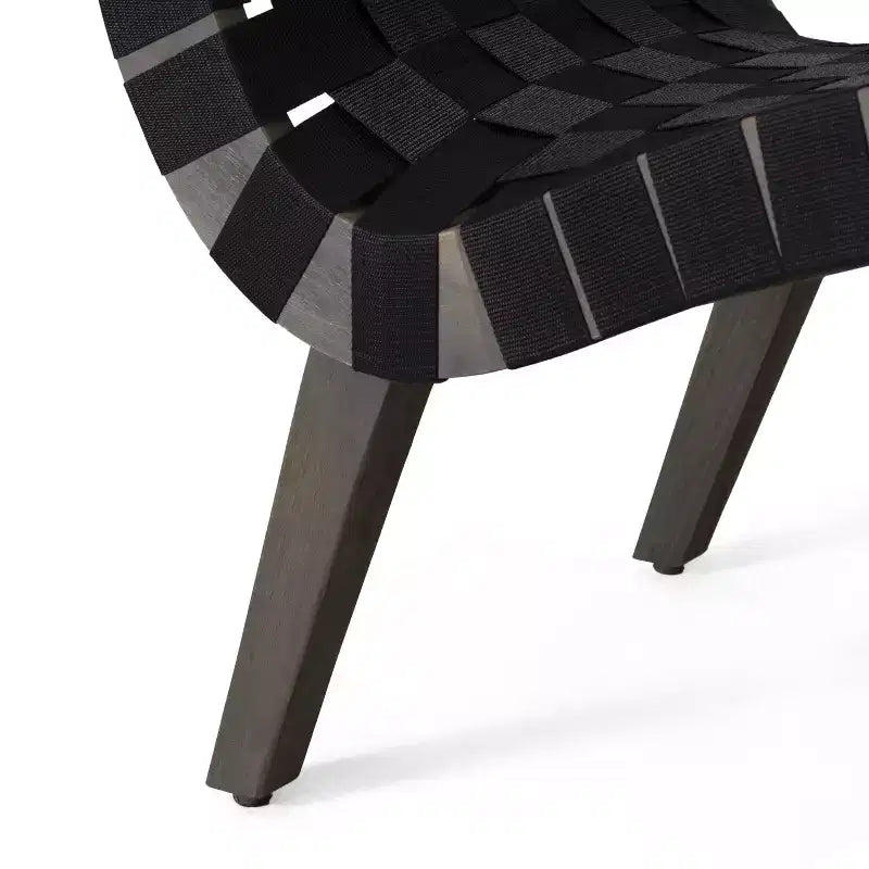 GDFStudio Ocilla Chaises longues d'extérieur en bois d'acacia et corde tressée (lot de 2)