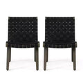GDFStudio Ocilla Outdoor Acacia Wood and Rope Weave Lounge Chairs (Set of 2)