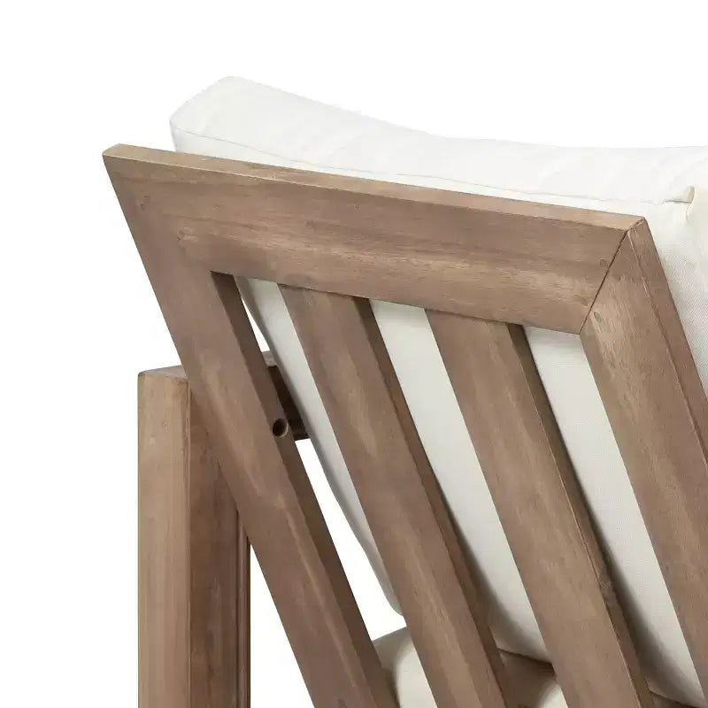 Christopher Knight Home Westchester, Chaises de club d'extérieur en bois d'acacia avec coussins (Lot de 4), Marron/Beige