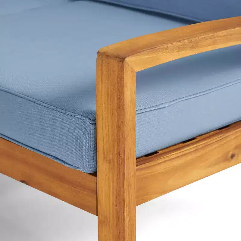 Christopher Knight Home Chaises de club d'extérieur Parma en bois d'acacia avec coussins résistants à l'eau (lot de 2)