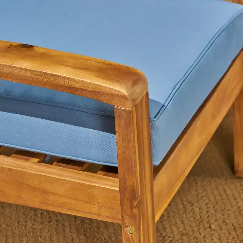 Christopher Knight Home Chaises de club d'extérieur Parma en bois d'acacia avec coussins résistants à l'eau (lot de 2)
