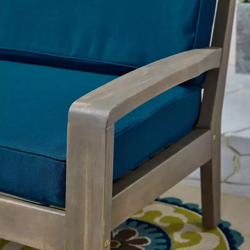 Christopher Knight Home Chaises de club d'extérieur Parma en bois d'acacia avec coussins résistants à l'eau (lot de 2)