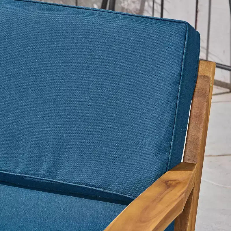 Christopher Knight Home Chaises de club d'extérieur Parma en bois d'acacia avec coussins résistants à l'eau (lot de 2)