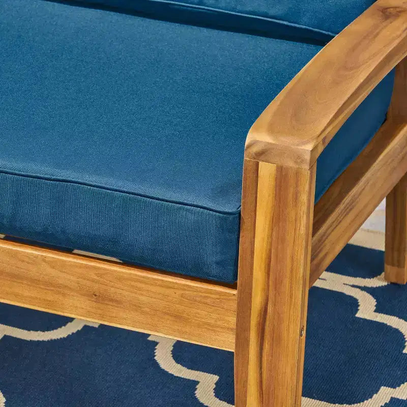 Christopher Knight Home Chaises de club d'extérieur Parma en bois d'acacia avec coussins résistants à l'eau (lot de 2)
