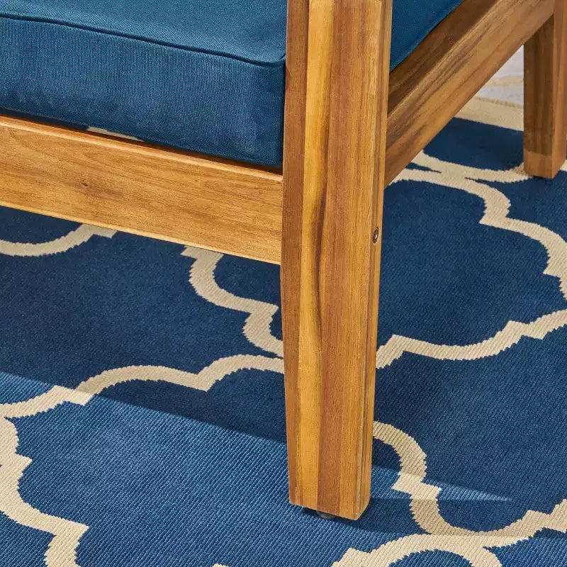 Christopher Knight Home Chaises de club d'extérieur Parma en bois d'acacia avec coussins résistants à l'eau (lot de 2)