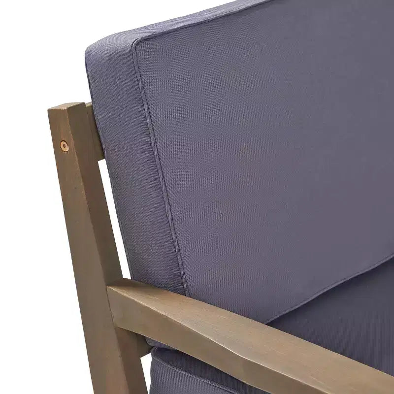 Christopher Knight Home Chaises de club d'extérieur Parma en bois d'acacia avec coussins résistants à l'eau (lot de 2)