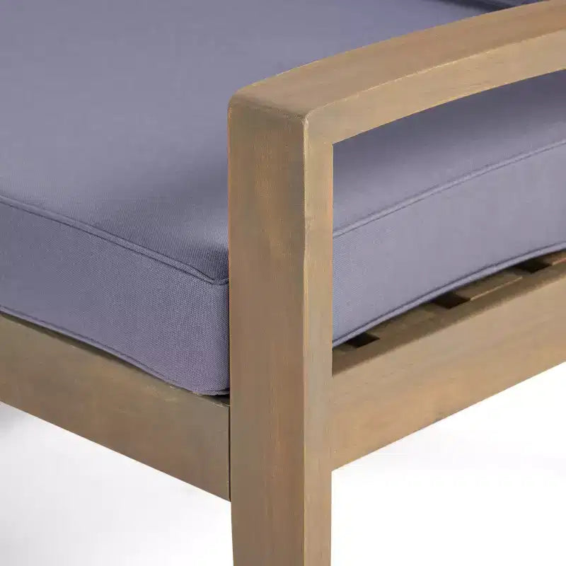 Christopher Knight Home Chaises de club d'extérieur Parma en bois d'acacia avec coussins résistants à l'eau (lot de 2)