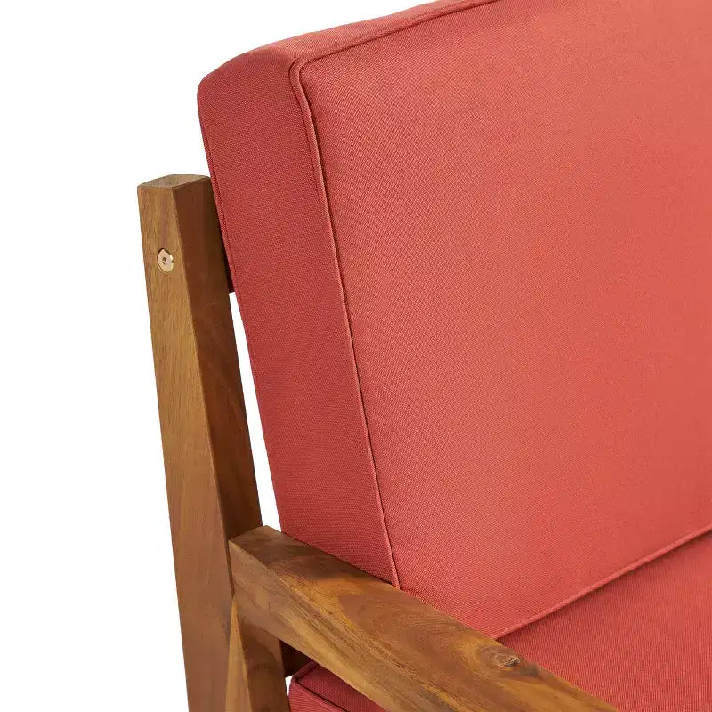 Christopher Knight Home Chaises de club d'extérieur Parma en bois d'acacia avec coussins résistants à l'eau (lot de 2)