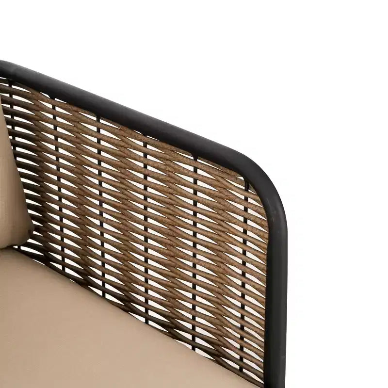 Christopher Knight Home Fauteuil de jardin Bonita en fer rustique et rotin avec coussins, beige