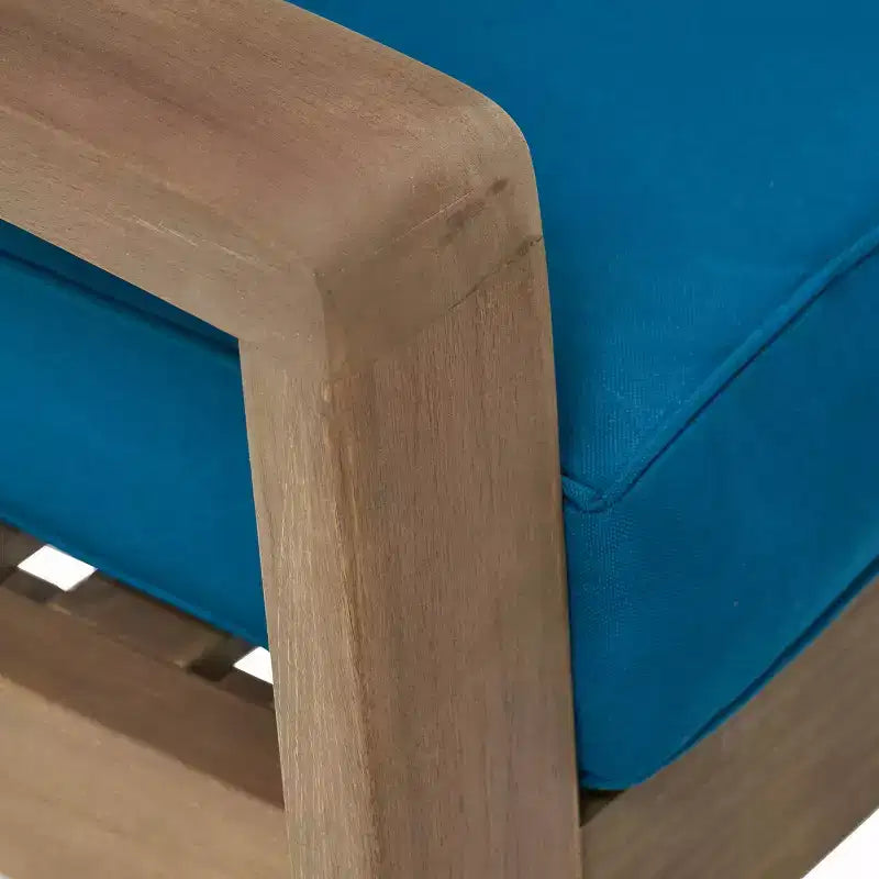 Christopher Knight Home Grenada Chaises de club d'extérieur en bois d'acacia avec coussins (Lot de 4)