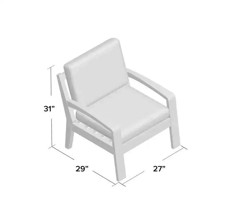 Christopher Knight Home Grenada Chaises de club d'extérieur en bois d'acacia avec coussins (Lot de 4)