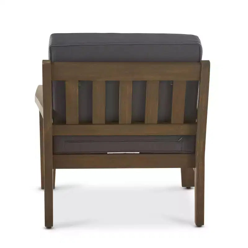 Christopher Knight Home Grenada Chaises de club d'extérieur en bois d'acacia avec coussins (Lot de 4)