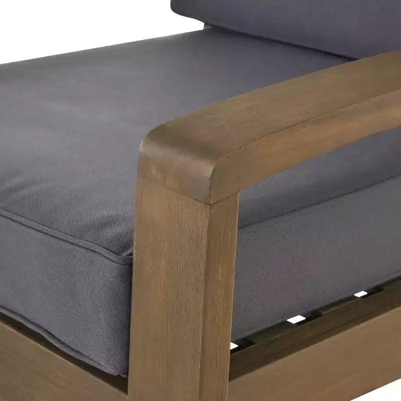 Christopher Knight Home Grenada Chaises de club d'extérieur en bois d'acacia avec coussins (Lot de 4)