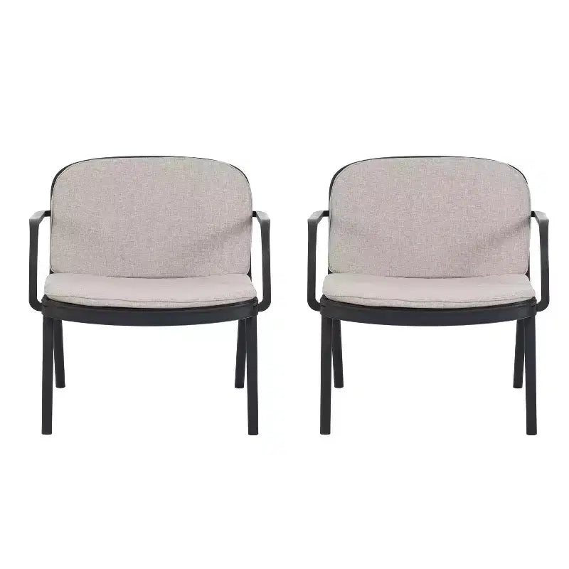 Christopher Knight Home Gudrun Fauteuil club d'extérieur en polypropylène avec coussin résistant à l'eau (Lot de 2)