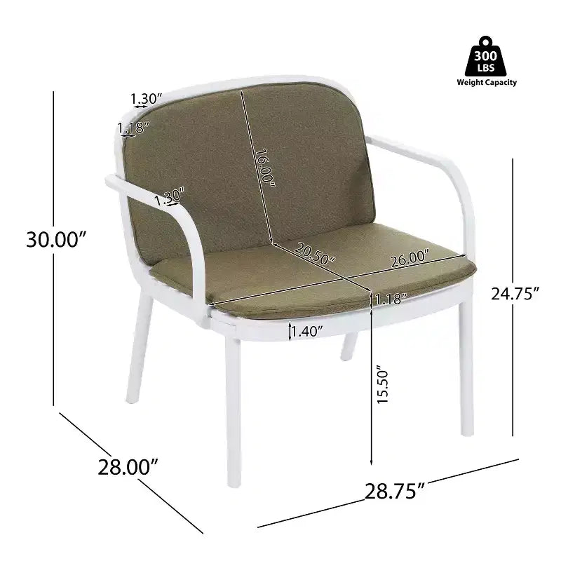 Christopher Knight Home Gudrun Fauteuil club d'extérieur en polypropylène avec coussin résistant à l'eau (Lot de 2)