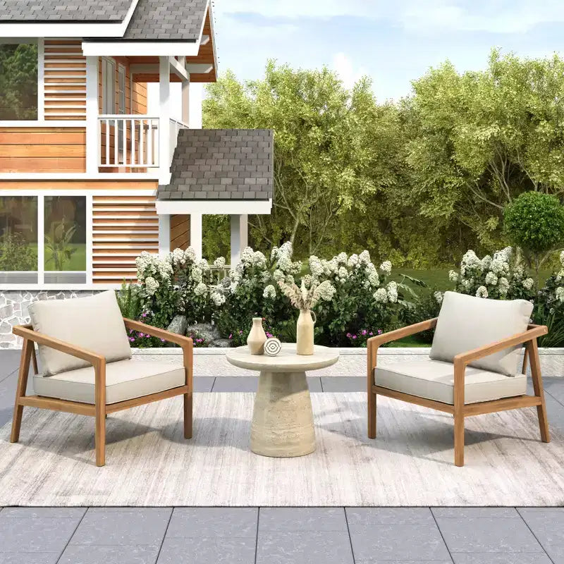 Christopher Knight Home Osborn Outdoor Slat Design Acacia Wood Club Chair (Set of 2)