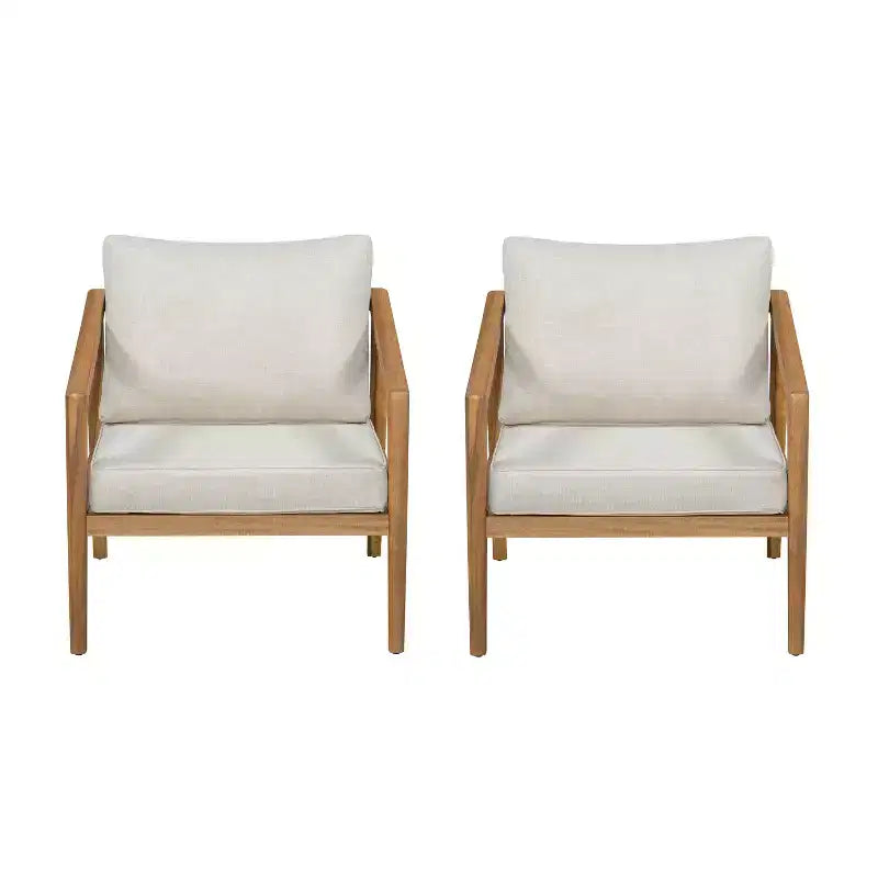Christopher Knight Home Osborn – Lot de 2 fauteuils de jardin en bois d'acacia à lattes