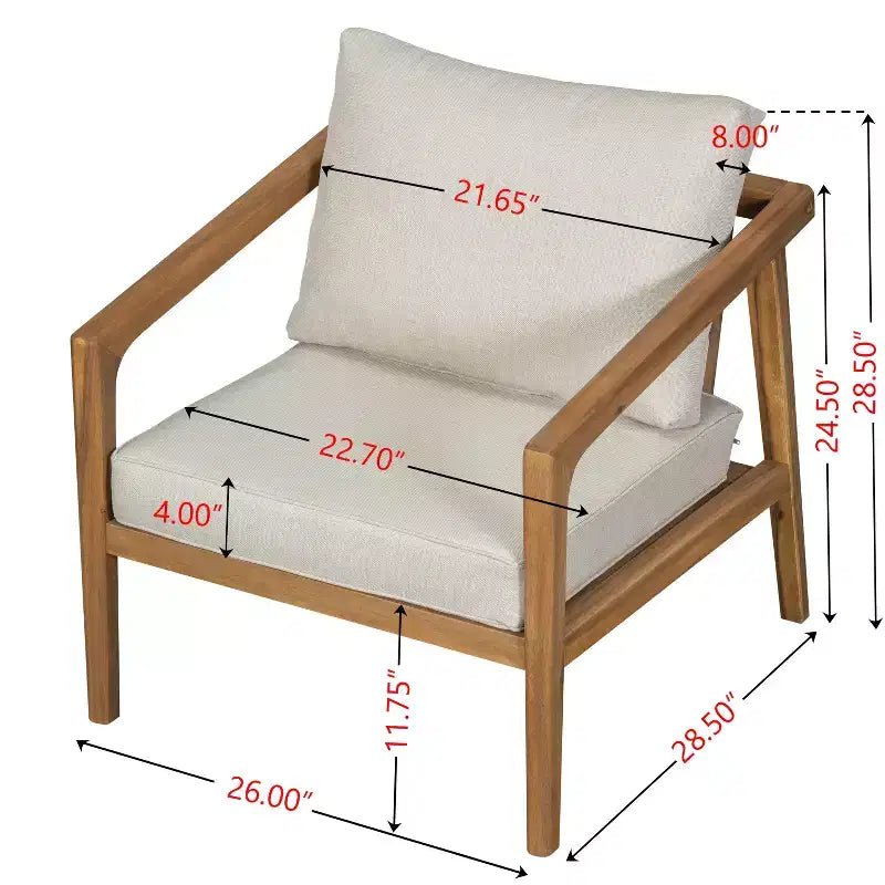 Christopher Knight Home Osborn – Lot de 2 fauteuils de jardin en bois d'acacia à lattes