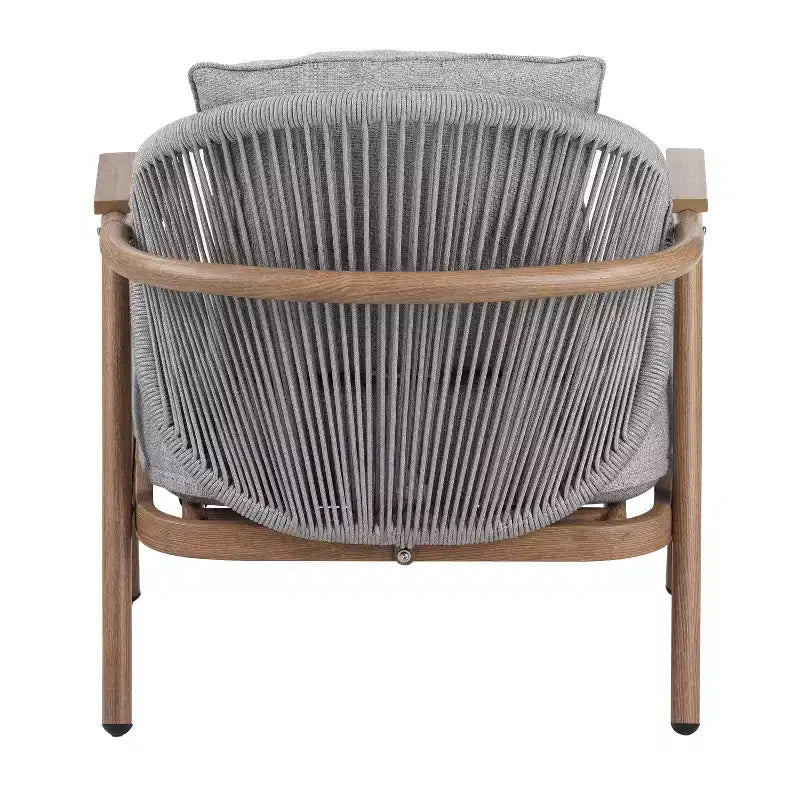Christopher Knight Home Ove Fauteuil de club d'extérieur en métal tressé avec coussin