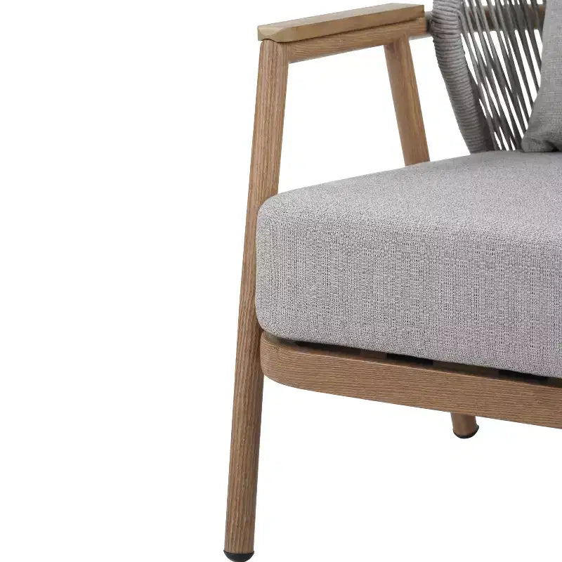 Christopher Knight Home Ove Fauteuil de club d'extérieur en métal tressé avec coussin