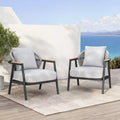 Christopher Knight Home Ove Outdoor Rope Weave Metal Club Chair with Cushion