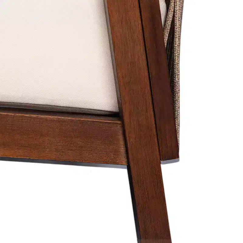 Christopher Knight Home Fauteuil de club Ivana en bois d'acacia et corde tressée pour patio avec coussins profonds