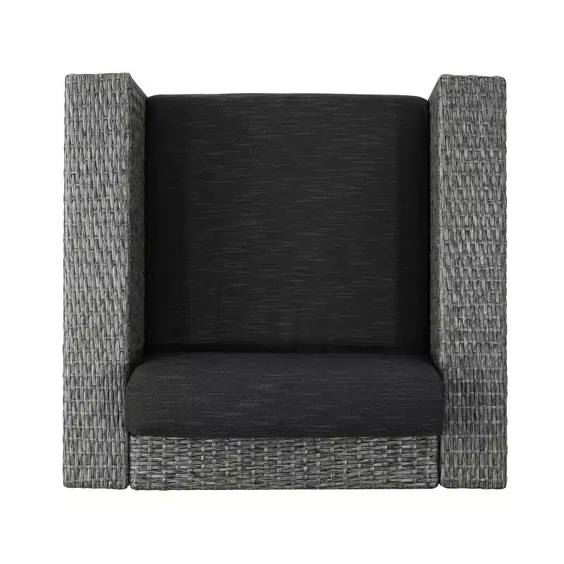 Fauteuil de jardin pivotant en osier avec coussins résistants à l'eau Puerta de Christopher Knight Home