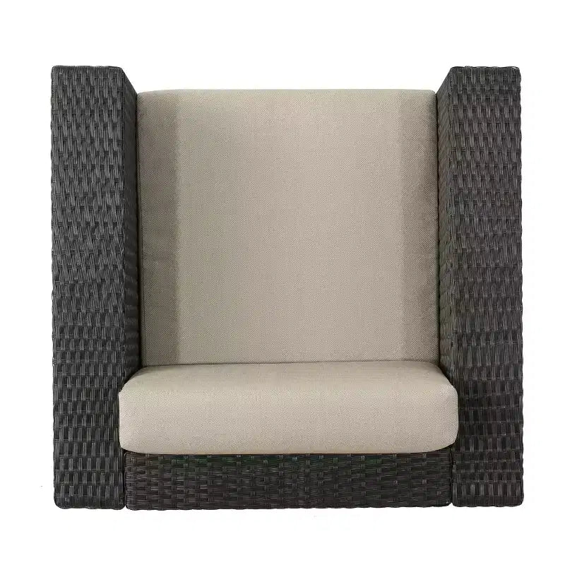 Fauteuil de jardin pivotant en osier avec coussins résistants à l'eau Puerta de Christopher Knight Home