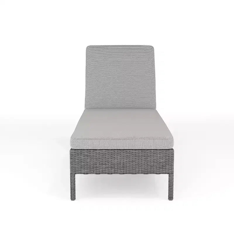Chaise longue réglable d'intérieur-extérieur Martha Stewart Bedford en résine tressée avec coussins tout temps