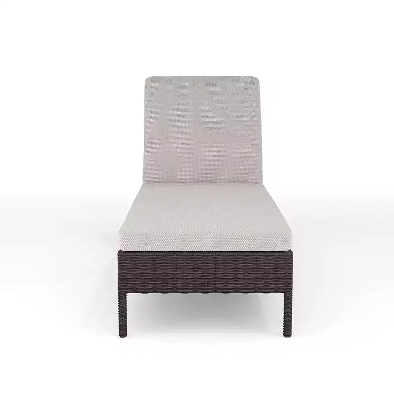 Chaise longue réglable d'intérieur-extérieur Martha Stewart Bedford en résine tressée avec coussins tout temps