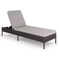 Chaise longue réglable d'intérieur-extérieur Martha Stewart Bedford en résine tressée avec coussins tout temps