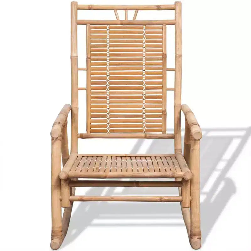 vidaXL Fauteuil à bascule en bambou, naturel