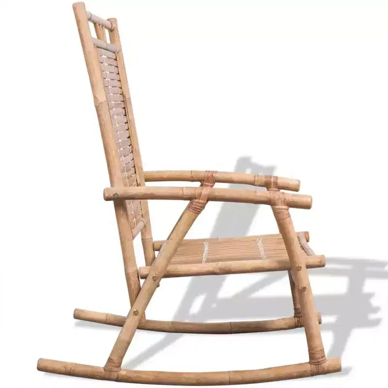 vidaXL Fauteuil à bascule en bambou, naturel