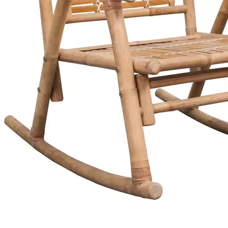 vidaXL Fauteuil à bascule en bambou, naturel