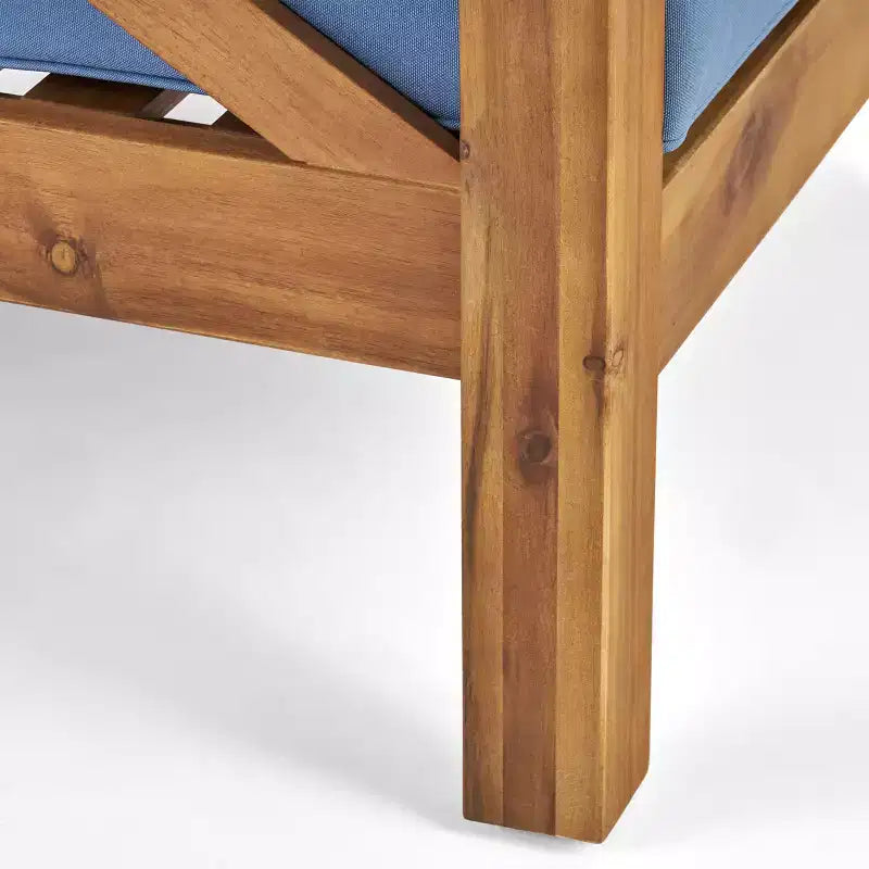 Christopher Knight Home Brava Fauteuil de jardin en bois d'acacia avec coussin résistant à l'eau